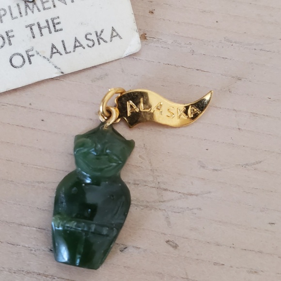 Vintage Copper Enamel Jade Sterling Walrus Bear ALASKA SOUVENIR Pin Charm Bundle - Picture 3 of 3